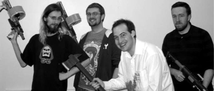The Serious Business team locks and loads